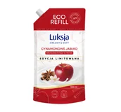 Mydła - LUKSJA CREAMY & SOFT MYDŁO W PŁYNIE CYNAMONOWE JABŁKO REFILL 900ML - miniaturka - grafika 1