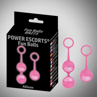 Kulki gejszy - Boss Of Toys Kulki-Funballs Allison-Duo Kegel Balls Slicone Pink 20-BR273 - grafika 1