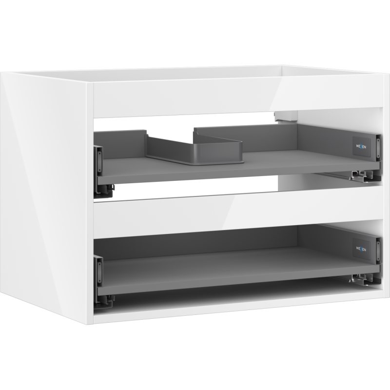 Mexen Box-A korpus szafki podumywalkowej 70 cm, 2 szuflady, biały połysk - 91AX0-0700-470-2-00