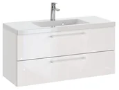 Szafki łazienkowe - Szafka z Umywalką ROSEN 100 cm - Uchwyt Biały - miniaturka - grafika 1
