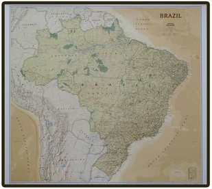 Brazylia Executive mapa ścienna polityczna do wpinania - pinboard, 1:5 000 000, Natinal Geographic - Mały naukowiec - miniaturka - grafika 1