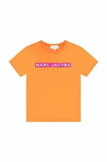 Koszulki dla dziewczynek - Marc Jacobs t-shirt bawełniany dziecięcy kolor pomarańczowy - grafika 1