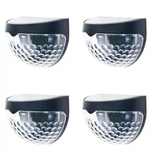 LAMPA SOLARNA LED 4SZT./KPL LATARNIA KINKIET ŚCIENNY Z CZUJNIKIEM ZMIERZCHU - Lampy ogrodowe - miniaturka - grafika 1