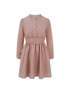 Sukienki - BALOU Damska bawełniana lniana sukienka mini, dusty róż, rozmiar EU 12, pudrowy róż, 38 - miniaturka - grafika 1