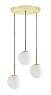Lampy sufitowe - NOWOCZESNA POTRÓJNA LAMPA KLASYCZNE ZŁOTO FREDICA W3 - miniaturka - grafika 1