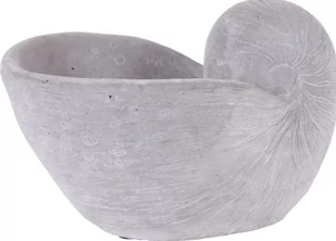 Osłonka na doniczkę Shell jasnoszary, 17 x 11 x 8,5 cm - Donice - miniaturka - grafika 1