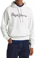 Bluzy męskie - Pepe Jeans Męska bluza z kapturem Ryan, Biały (nie biały), XL - miniaturka - grafika 1