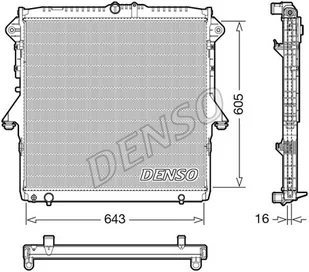 Chłodnica, układ chłodzenia silnika Denso DRM10118 - Układ chłodzenia - akcesoria - miniaturka - grafika 1