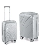 Walizki - WALIZKA L MAŁA KABINOWA PP5 POLIPROPYLEN SZARY - miniaturka - grafika 1