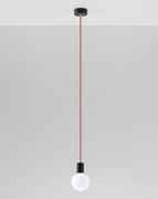 Lampy sufitowe - Sollux Lighting Lampa Wisząca Edison czarno-czerwona - SL.0158 - miniaturka - grafika 1