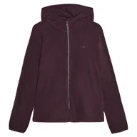 Bluzy sportowe damskie - Bluza damska 4F Fleece F291 Rozmiar: S / Kolor: ciemnofioletowy - miniaturka - grafika 1