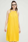 Sukienki - Tommy Hilfiger sukienka plażowa kolor żółty - miniaturka - grafika 1