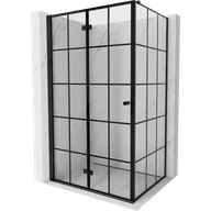 Kabiny prysznicowe - Mexen Mist-F kabina prysznicowa składana lewa 75 x 95 cm, czarna kratka, czarna - 8A6T-075-095-70-77-L - miniaturka - grafika 1