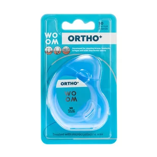 WOOM Ortho+ Nić dentystyczna do aparatów orotodontycznych 50 odcinków - Nici dentystyczne - miniaturka - grafika 1