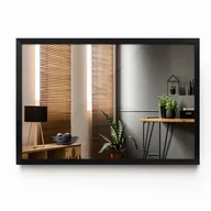 Lustra - Lustro Prostokątne w Czarnej Ramie Glamour 60x40 - miniaturka - grafika 1