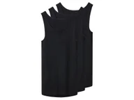 Koszulki męskie - esmara Men Podkoszulki męskie z bawełny, 3 sztuki (Czarny, 5/M) - miniaturka - grafika 1