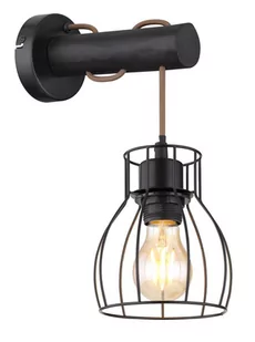 Globo Mina 15326NWB kinkiet lampa ścienna 1x40W E27 czarny - Lampy ścienne - miniaturka - grafika 1
