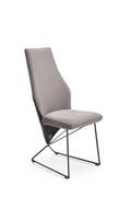 Krzesła - Krzesło do jadalni K485 welur szary na metalowych nogach - miniaturka - grafika 1