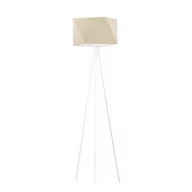 Lampy stojące - Lysne Lampa podłogowa KANTON stelaż biały abażur ecru 8889501 - miniaturka - grafika 1