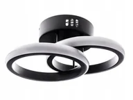 Lampy sufitowe - Fiona lampa sufitowa 2xLED/18W czarna - miniaturka - grafika 1