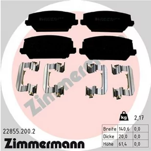 Klocki hamulcowe - komplet ZIMMERMANN 22855.200.2 - Klocki hamulcowe - miniaturka - grafika 1