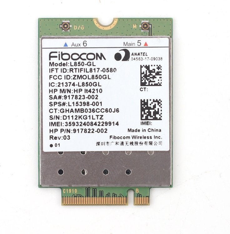 Modem Lenovo Modem WWAN LTE / Fibocom L850-GL LT4210 XMM7360 / do laptopów HP null