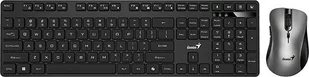 Genius KM-8216S COPILOT, zestaw klawiatura z myszą optyczną bezprzewodową, CZ/SK, klasyczna, czarna - Zestawy myszka + klawiatura - miniaturka - grafika 1