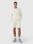 Spodenki męskie - 4F Spodenki dresowe męskie - beżowe XL - miniaturka - grafika 1