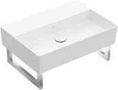 Umywalki - Villeroy & Boch Memento 2.0 Umywalka wisząca 60x42 cm bez otworu na baterię bez przelewu z powłoką CeramicPlus weiss alpin 4A2263R1 - miniaturka - grafika 1