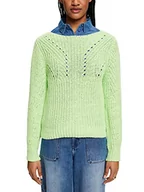 Swetry damskie - ESPRIT Damski sweter 023EE1I326, 320/CITRUS Green, XL, 320/Citrus Green, XL - miniaturka - grafika 1