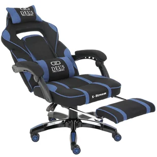 Fotel Gamingowy DEUS X-Stream Blue z tkaniny - Fotele gamingowe - miniaturka - grafika 1