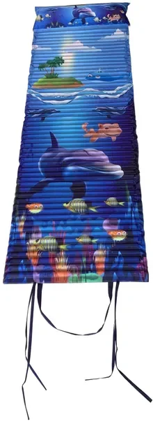 Leżak Plażowy Piankowy z Zagłówkiem Nadrukiem KUBISPORT 184 x 55 x 1,5 cm