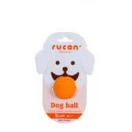 Zabawki dla psów - Rucan Ball Small Orange - S, średnio twarda, pomarańczowa piłka na przysmaki dla psa - miniaturka - grafika 1