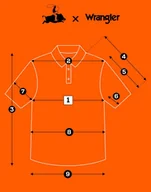 Koszulki męskie - Wrangler POLO SHIRT Red bawełniana koszulka polo męska małe logo 4XL - miniaturka - grafika 1