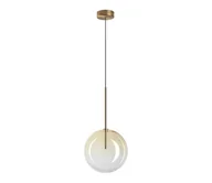 Lampy sufitowe - Ideal Lux - LED Żyrandol na lince EQUINOXE 1xG4/2W/230V śr. 25 cm mosiądz/dymny - miniaturka - grafika 1