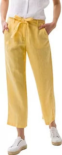 Spodnie damskie - BRAX Damskie spodnie w stylu Maine S skrócone lniane spodnie, lemoniada, 34W / 30L - grafika 1