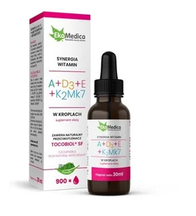 EkaMedica Witaminy A+D3+E+K2Mk7 30 ml - Witaminy i minerały - miniaturka - grafika 1