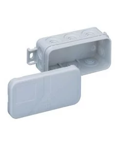 Puszka natynkowa z tworzywa, MINI 25-L 89x43x37 IP55, szara, pusta (bez zacisków) dla 2,5 mm2 - Puszki elektryczne i akcesoria - miniaturka - grafika 1