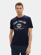 Koszulki męskie - Tom Tailor T-Shirt 1037735 Granatowy Regular Fit - miniaturka - grafika 1