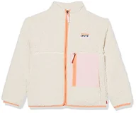 Kurtki i płaszcze dla dziewczynek - Levi's Kids Boxy Sherpa kurtka dziewczęca 2-8 lat, owsianka, 12 Lata - miniaturka - grafika 1