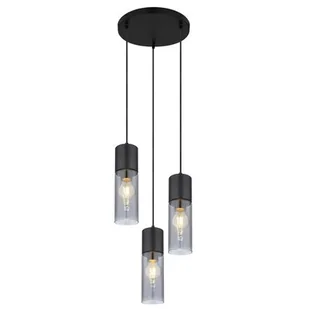 Globo Annika 21000-3HB lampa wisząca zwis 3x25W E27 dymiona/czarna - Lampy sufitowe - miniaturka - grafika 1