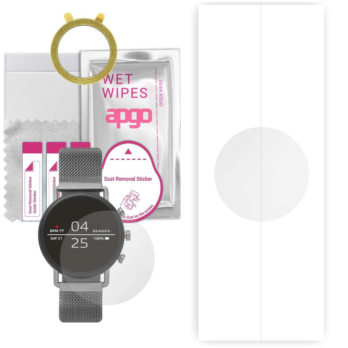 1x Folia hydrożelowa do Skagen SKT5105 Connected - apgo Smartwatch Hydrogel Protection Ochrona na ekran smartwatcha