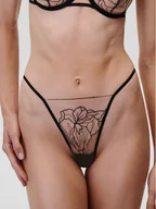 Majtki damskie - Undress Code Stringi Blossom 659 Czarny - miniaturka - grafika 1