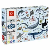 Zabawki kreatywne - Puzzle edukacyjne Apli Kids Zagrożone zwierzęta Ocean 6+ - miniaturka - grafika 1