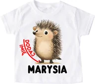 Koszulki dla dziewczynek - Koszulka z jeżem i mieniem na Dzień Jeża - wzór jeż122 - miniaturka - grafika 1