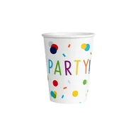 Dekoracje i nakrycia stołu na imprezę - Amscan, kubki Konfetti Birthday, papierowe, 250 ml, 8 szt. - miniaturka - grafika 1