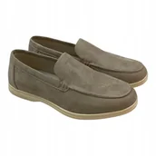 Mokasyny męskie - Mokasyny męskie zamszowe Old Money 42 - miniaturka - grafika 1