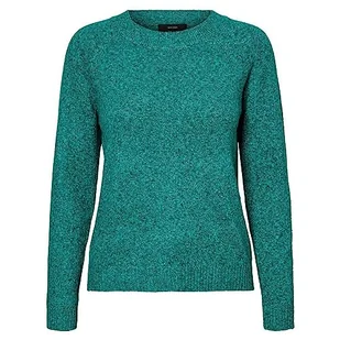 VERO MODA Damska bluzka z długim rękawem, luźna, Parasailing/szczegóły: melanż, XL - Bluzki damskie - miniaturka - grafika 1