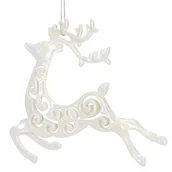Bombki - Zawieszka choinkowa kremowa ozdoba renifer na choinkę 13,5 cm - miniaturka - grafika 1