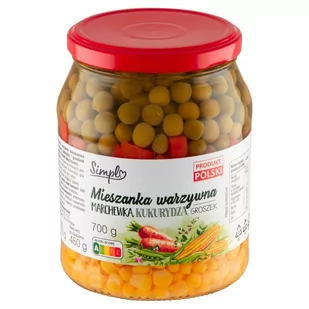 Simpl Mieszanka warzywna marchewka kukurydza groszek 700 g - Warzywa w marynacie - miniaturka - grafika 1